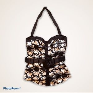 bebe silk halter top | Size XS